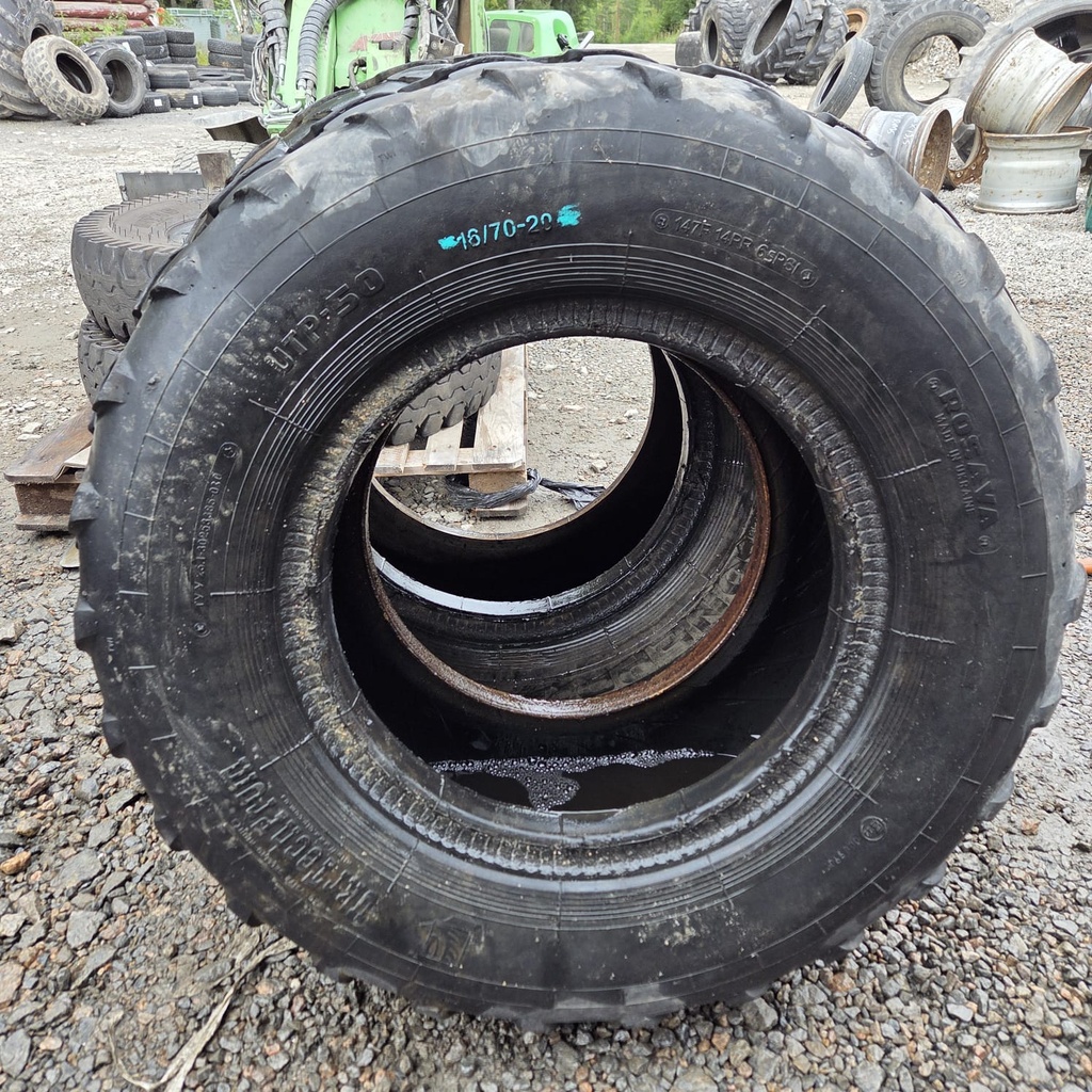 405/70-20 (16/70-20) 147F Rosava UTP-50  Käytetty työkoneen rengas 12mm