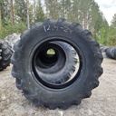 12.4-24 12PR Firestone Industrial Tractor Käytetty palapintarengas 4mm (Vanha, Kuivumaa, Epätasasesti kulunut)