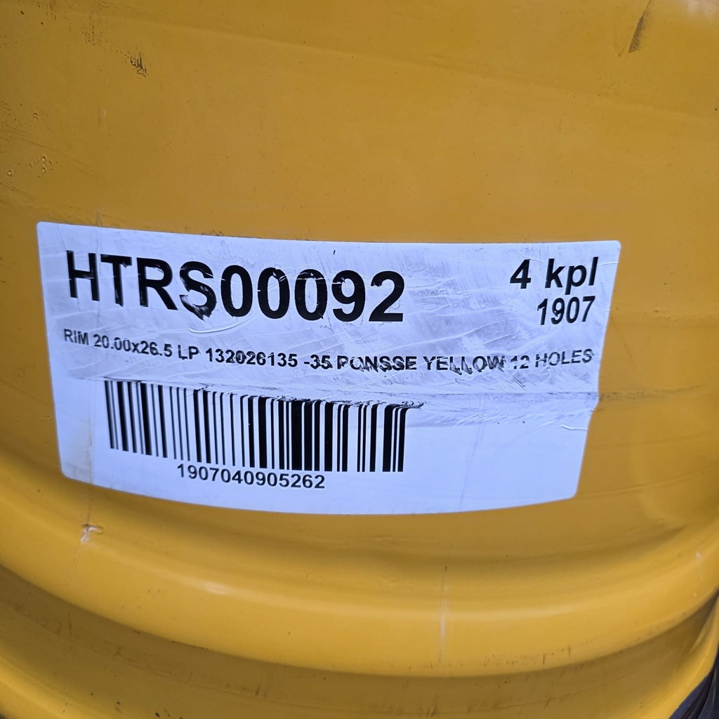 Käytetty PONSSEN Metsäkoneen vanne 26.5"  PJ: 12x425 KR: 371mm ET: -35