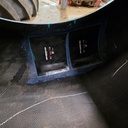 600/65R38 153A8 Trelleborg TM800 Käytetty rengas 35mm DOT-03 (Levike renkaaksi, Paisto korjattu, Asennus sisärenkaalla)