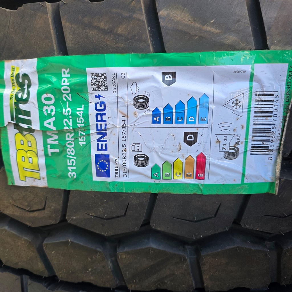 315/80R22.5 157/154L TBBTIRES TMA30 DOT-25 (KESÄ/TALVI, VETO) (PIENI ERÄ)