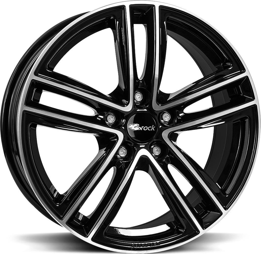BROCK RC27 BLACK FULL POLISH 7.5x17 5/120 ET32 CB72.6