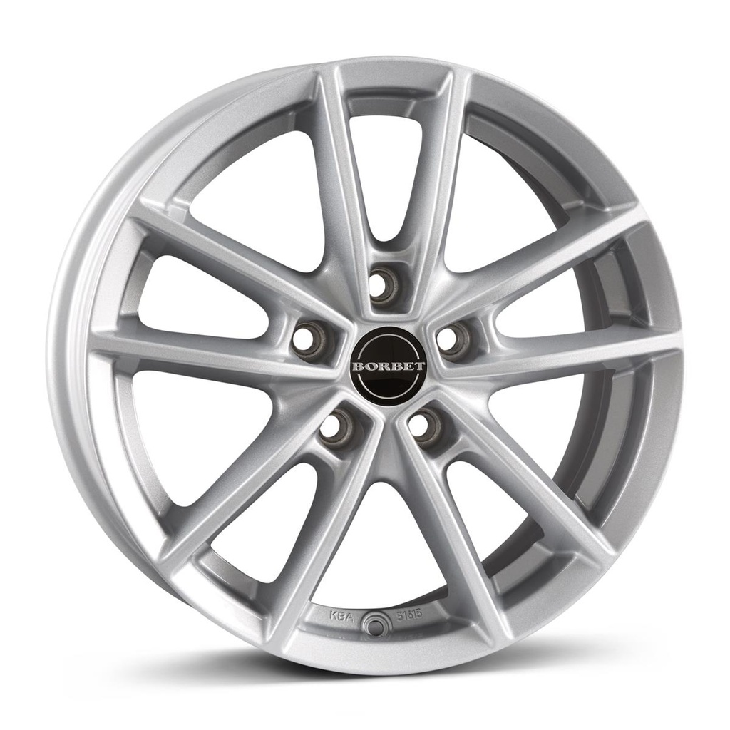BORBET W CRYSTAL SILV 6x15 5/108 ET43 CB72.5