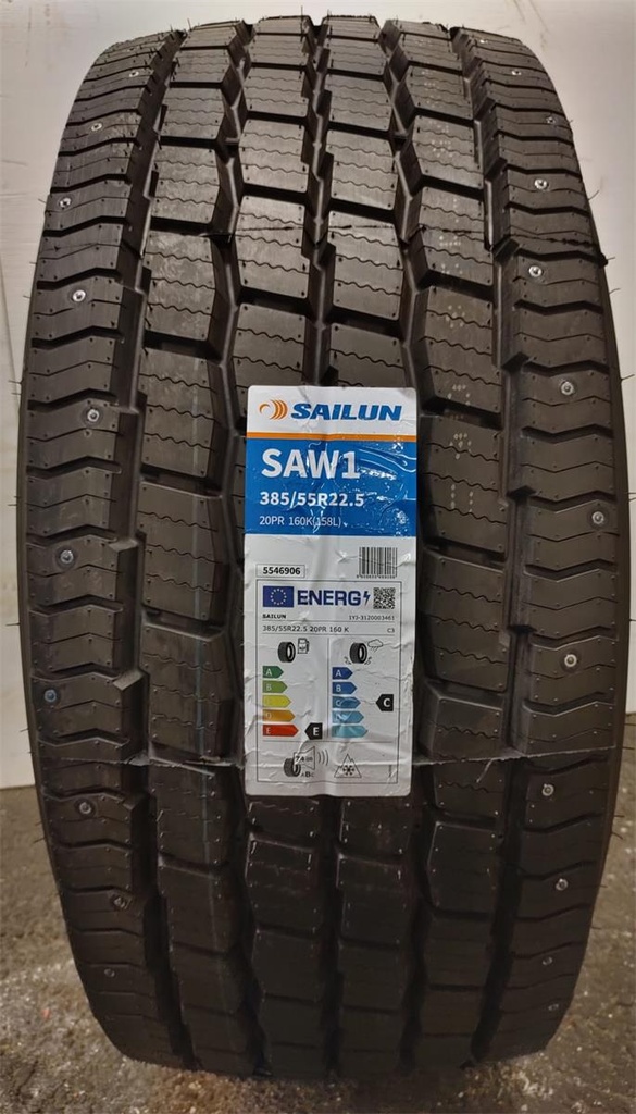 385/65R22.5 160/158K SAILUN SAW1 NASTOITETTU XL STEER WINTER