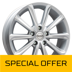 MEGA WHEELS VIRGO SILVER 6x15 4/100 ET37 CB73.2