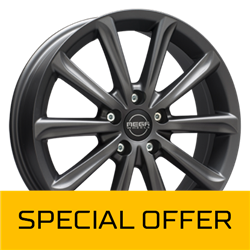 MEGA WHEELS VIRGO DARK MAT ANTHRACITE GREY 6.5x16 5/112 ET47 CB73.2