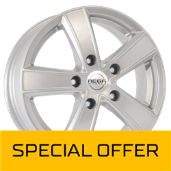 MEGA WHEELS HERCULES 5 SILVER 6.5x16 5/130 ET61 CB89.1