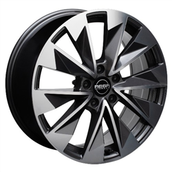 MEGA WHEELS ZENITH ANTHRACITE GREY FRONT POLISHED 10x20 5/112 ET55 CB57.1