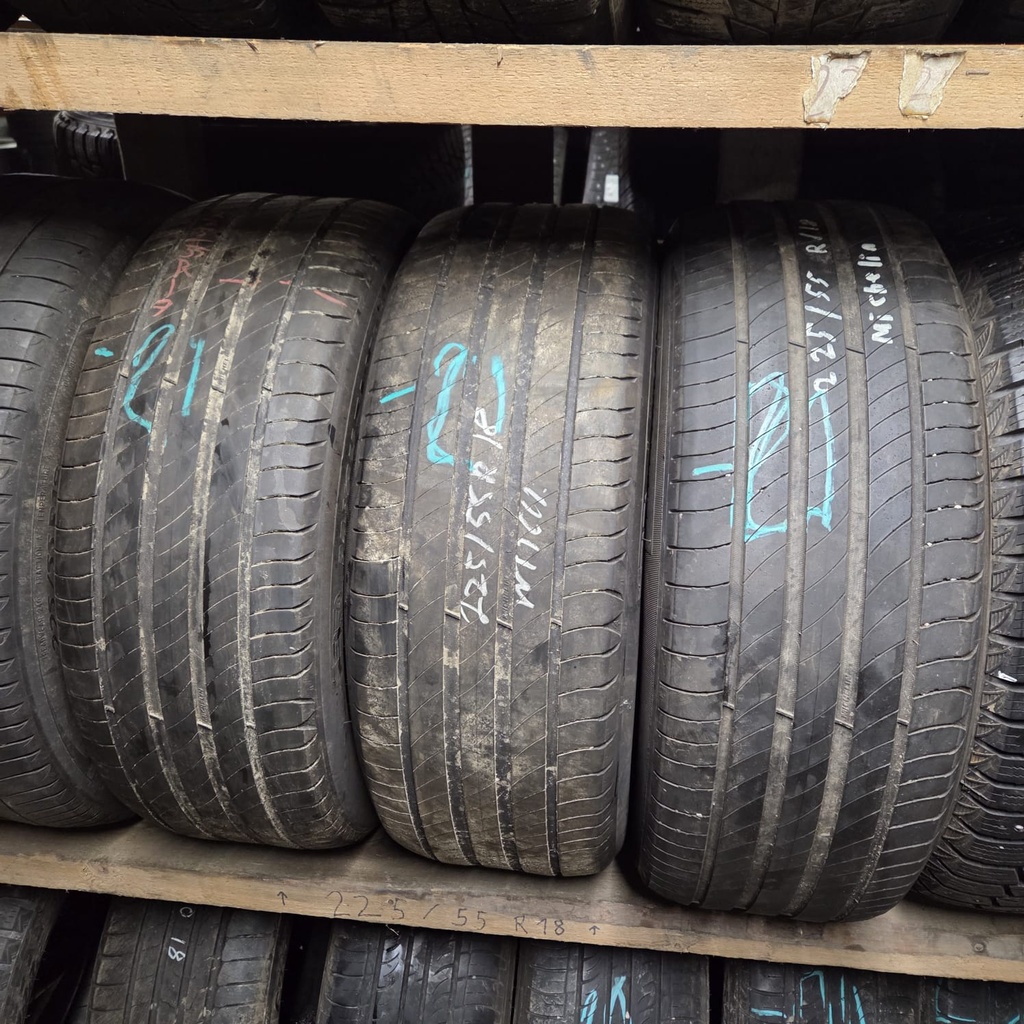 225/55R18 102V Michelin Primacy 4 Käytetty kesärengas 3-3,5mm DOT- 20 -21