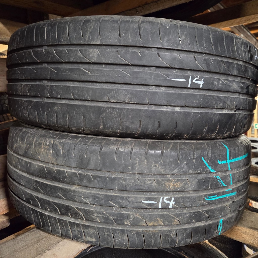 215/55R18 95H Continental ContiPremiumContact 2 Käytetty kesärengas 5-6mm DOT-11 -14
