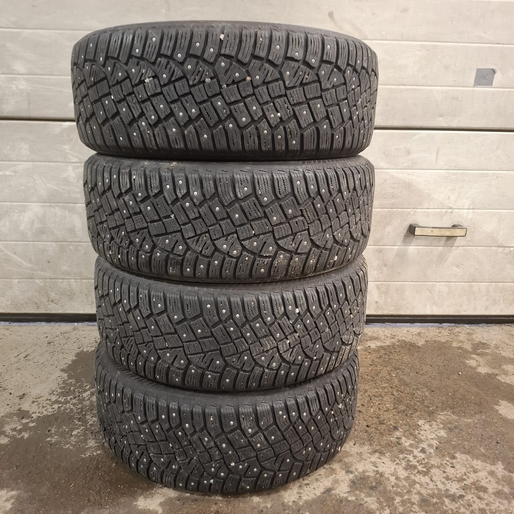 195/55R16 91T XL Continental Icecontact 2 Käytetty nastarengas DOT-17 7mm