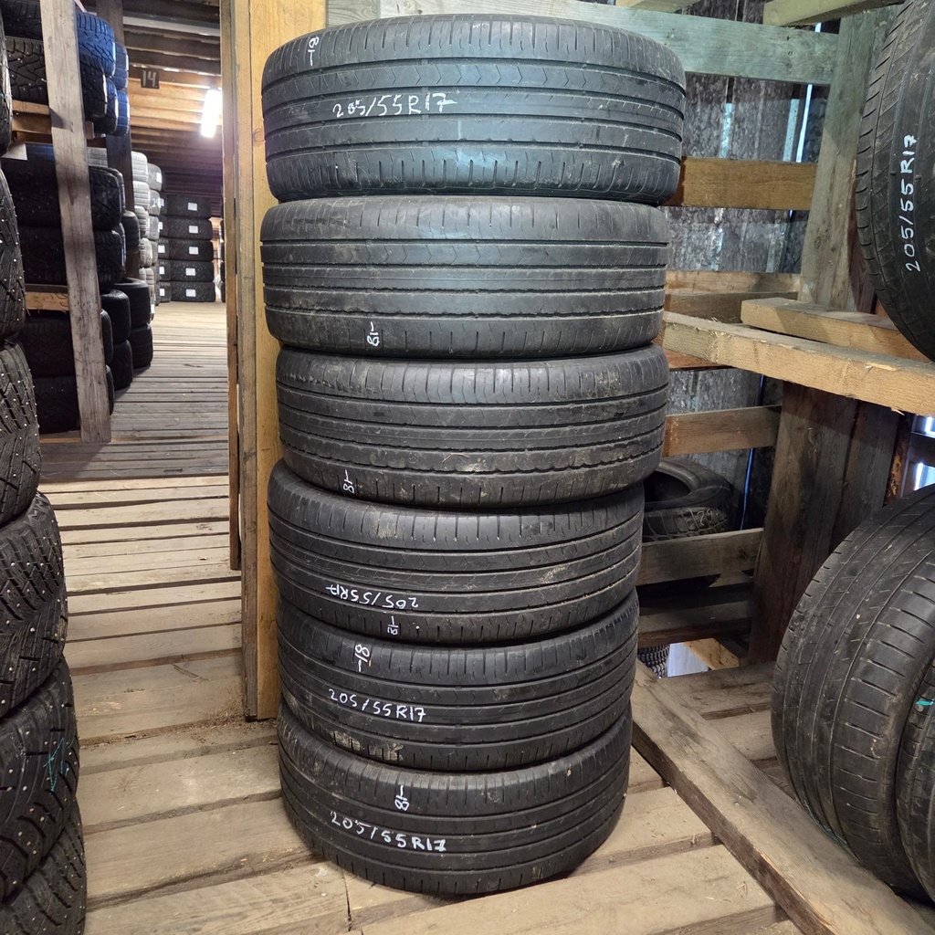 205/55R17 95V XL Continental PremiumContact 5 Käytetty kesärengas 4-4,5mm DOT-18