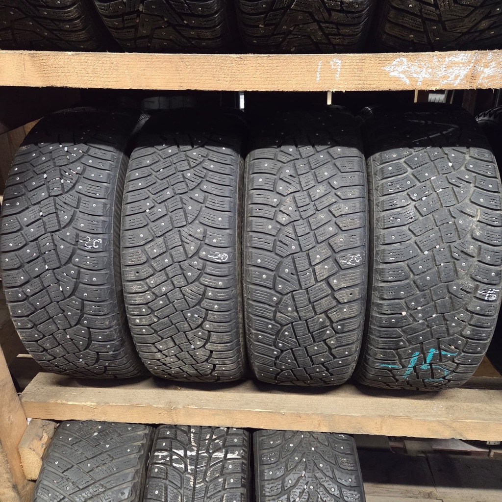 215/55R17 98T XL Continental IceContact 2 Käytetty nastarengas 5-6,5mm 3kpl DOT-20 1kpl DOT-15