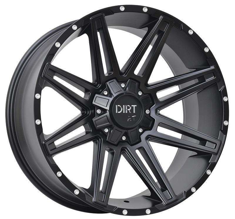 STATUSFÄLGAR D88 FLATBLACK MILLED RIVETS 9x18 6/114.3-139.7 ET20 CB78.1