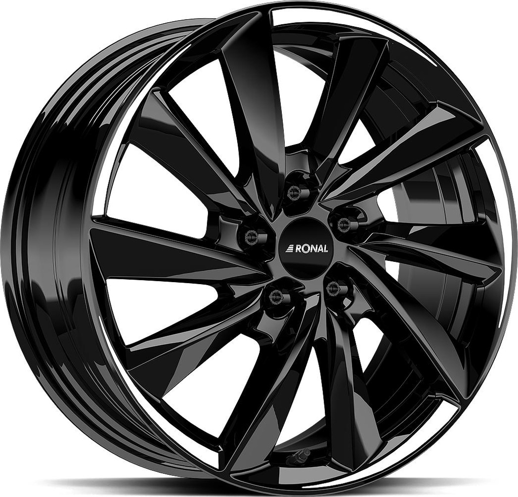 RONAL R70 JET BLACK WHITE TAIL 7.5x18 5/112 ET49 CB66.5