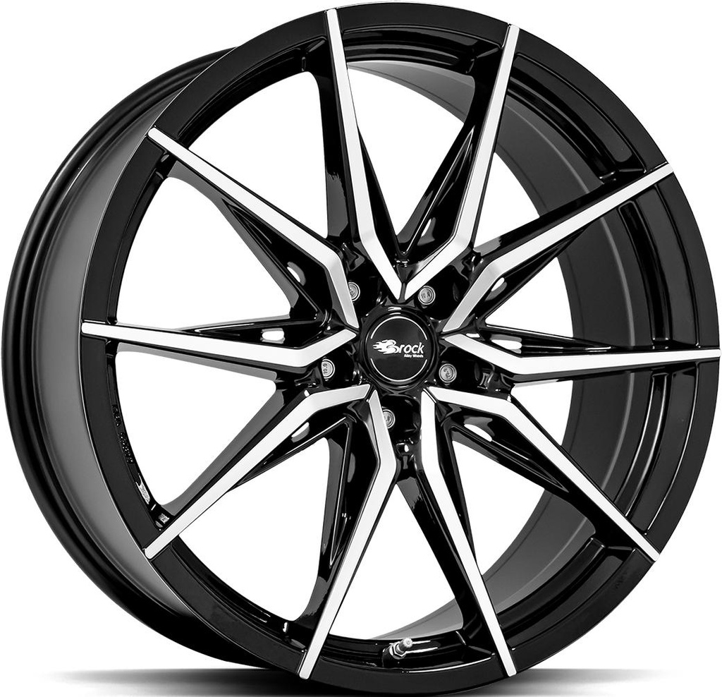 BROCK B42 BLACK FULL POL 8x18 5/100 ET35 CB63.4