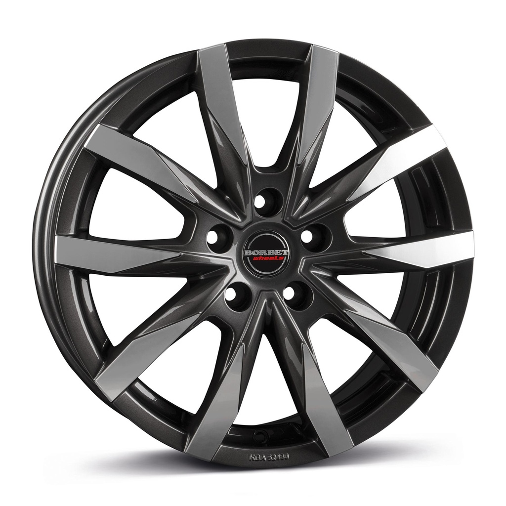 BORBET CW5 MIST ANTRACITE GLOSS POLIS 6.5x16 5/130 ET66 CB89.1