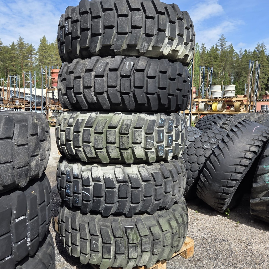 15.5/80R20 168F Michelin G-20 Pilote XL Käytetty rengas DOT-02-08  16mm