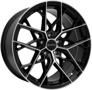 ROMAC VORTEX GLOSS BLACK / POLISHED 8x19 5/114.3 ET40 CB73.1
