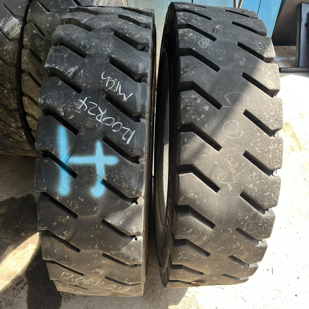 12.00R24 178A5 Michelin Stabil X Käytetty työkoneen rengas 23mm DOT-03