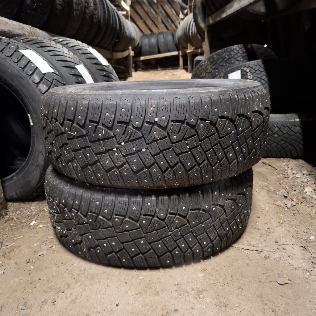 205/60R16 96T XL Continental IceContact 2 Käytetty nastarengas 5mm DOT-16 ja-18