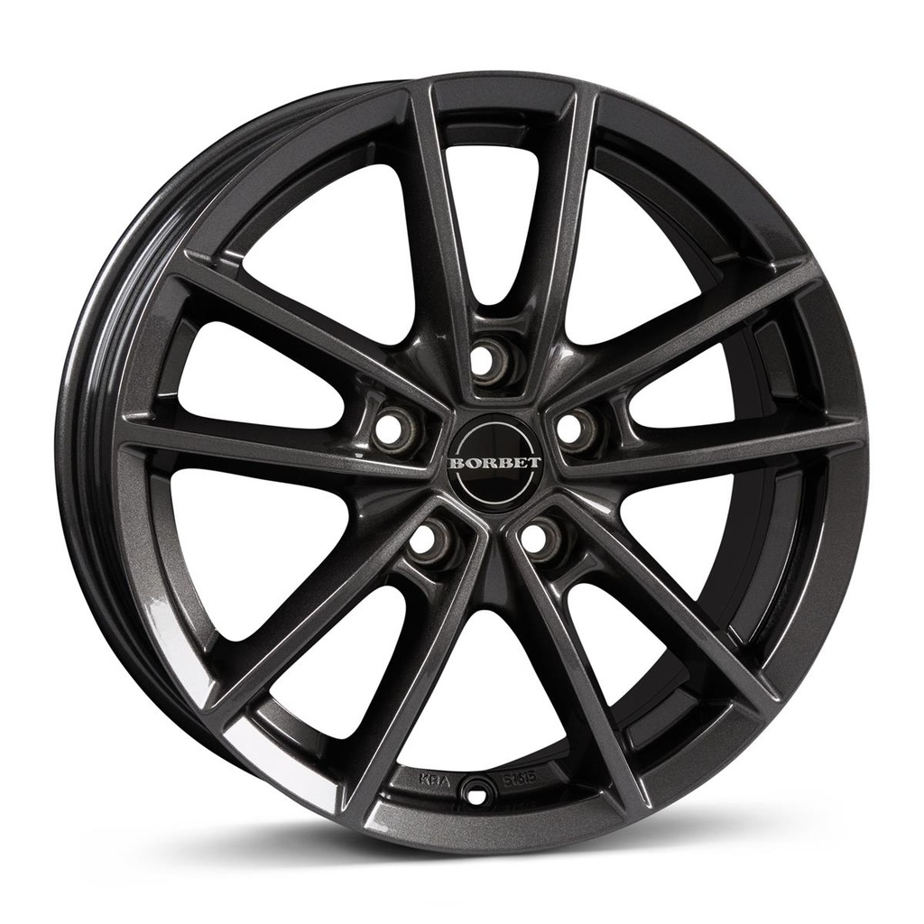 BORBET W MIST ANTRACITE GLOSS 6x15 5/100 ET43 CB57.1