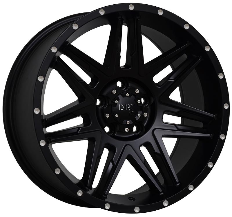STATUSFÄLGAR D62 FLATBLACK MILLED RIVETS 9x20 6/114.3 ET25 CB66.1