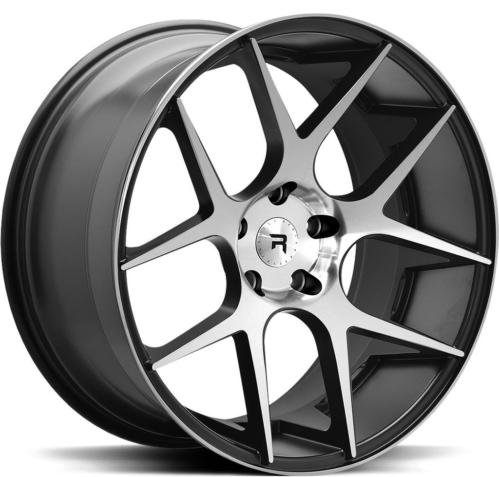 R-SERIES R2 BLACK POLISH 9.5x19 5/112 ET45 CB66.6
