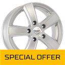 MEGA WHEELS HERCULES 5 SILVER 6.5x15 5/160 ET53 CB65.1