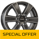 MEGA WHEELS HERCULES 6 ANTHRACITE GREY FRONT POLISHED 6.5x16 6/130 ET55 CB84.1