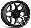 STATUSFÄLGAR D44 FLATBLACK TINTED FACE 9.5x22 6/135-139.7 ET15 CB106.1