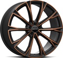 GMP TOTALE SATIN BLACK BRONZE ORANGE 9.5x22 5/114.3 ET40 CB64.1