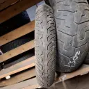 100/90-17 55P Nylon TVS Tyres Käytetty MP-Rengas Ajamaton DOT-09