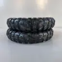 3,50-10 Duro Nylon Käytetty MP-Rengas 4,5mm DOT-10 (muutama nasta puuttuu)
