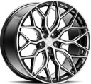 VOSSEN HF2 BRUSH GLOSS BLACK 10x20 5/112 ET50 CB66.6